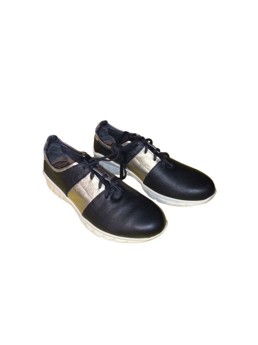 Women's NAOT Black Gold Leather Sneakers Size 10 eu41